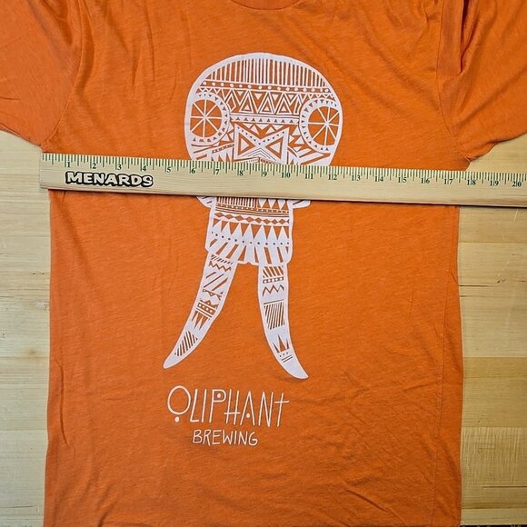 Oliphant Brewing Tee Shirt Adult Size Medium (Fits Small) Orange Craft Beer - Picture 4 of 7